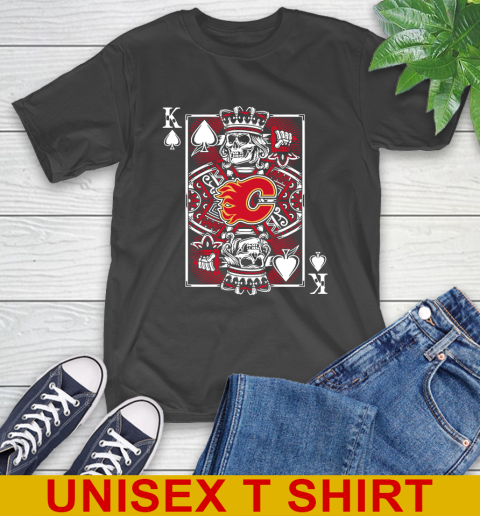 Calgary Flames NHL Hockey The King Of Spades Death Cards Shirt T-Shirt