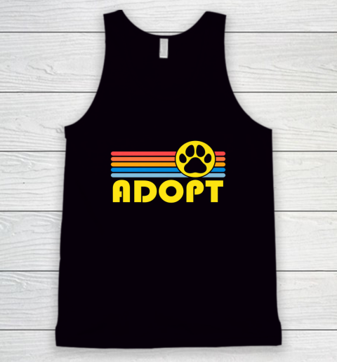 Rescue Animal Adoption Adopt Cat or Dog Vintage Retro Sunset Tank Top