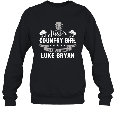 ykas just a country girl in love with luke bryan shirts sweatshirt 35 front black