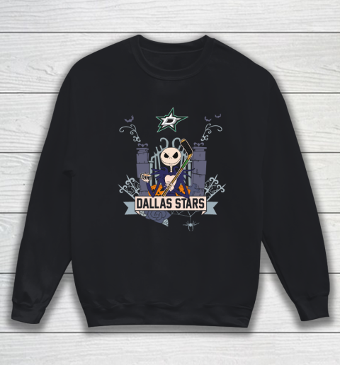NHL Dallas Stars Hockey Jack Skellington Halloween Sweatshirt