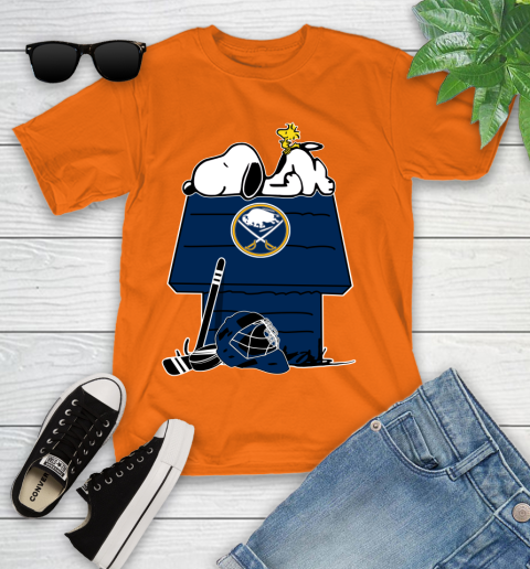 Buffalo Sabres NHL Hockey Snoopy Woodstock The Peanuts Movie Youth T-Shirt 7
