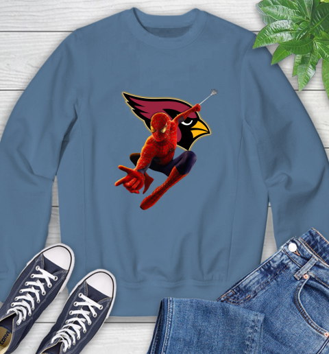 NFL Spider Man Avengers Endgame Football Arizona Cardinals Sweatshirt 7