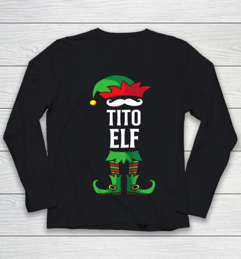 Tito Elf Costume Christmas Holiday Matching Family Youth Long Sleeve