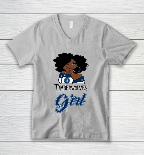 Minnesota Timberwolves Girl NBA V-Neck T-Shirt 4