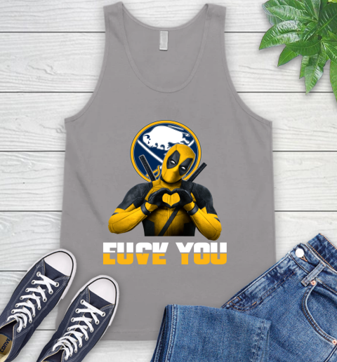 NHL Buffalo Sabres Deadpool Love You Fuck You Hockey Sports Tank Top 3