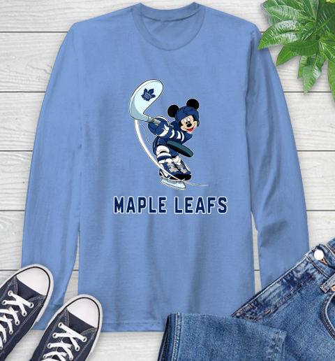 NHL Hockey Toronto Maple Leafs Cheerful Mickey Mouse Shirt Long Sleeve T-Shirt 12
