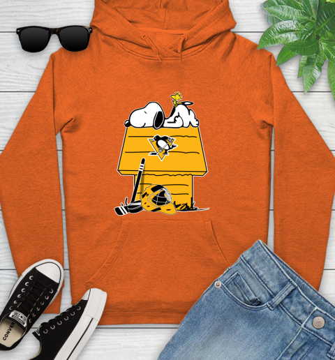 Pittsburgh Penguins NHL Hockey Snoopy Woodstock The Peanuts Movie Youth Hoodie 5