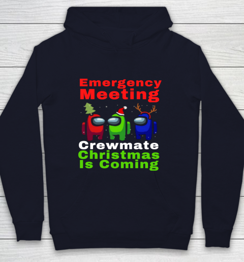 Among Us Emergency Meeting Crewmate Christmas Is Coming Youth Hoodie 2