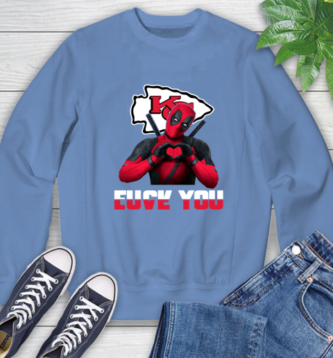 NHL Kansas City Chiefs Deadpool Love You Fuck You Football Sports Sweatshirt 11