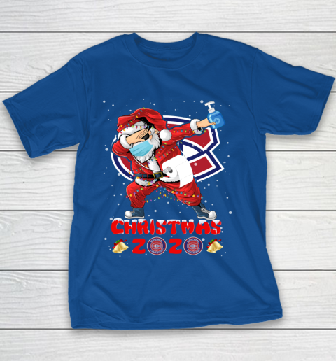 Montreal Canadiens Funny Santa Claus Dabbing Christmas 2020 NHL Youth T-Shirt 6