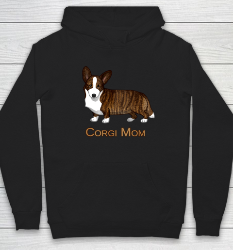 Dog Mom Shirt Black Tan Brindle Cardigan Welsh Corgi Mom Dog Lover Gift Hoodie