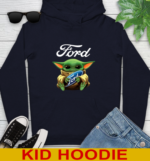 Star Wars Baby Yoda Hugs Ford Car Shirt 130