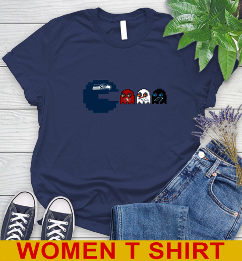 Seattle Seahawks NFL Football Pac Man Champion Women's T-Shirt 12