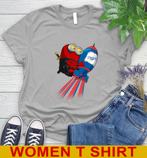MLB Baseball Los Angeles Dodgers Deadpool Minion Marvel Shirt Women's T-Shirt 6 MLB Baseball Los Angeles Dodgers Deadpool Minion Marvel Shirt Women's T-Shirt - Image 6