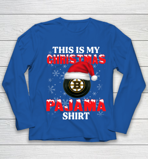 Boston Bruins This Is My Christmas Pajama Shirt NHL Youth Long Sleeve 7