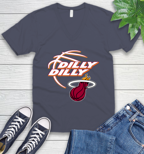 NBA Miami Heat Dilly Dilly Basketball Sports V-Neck T-Shirt 9