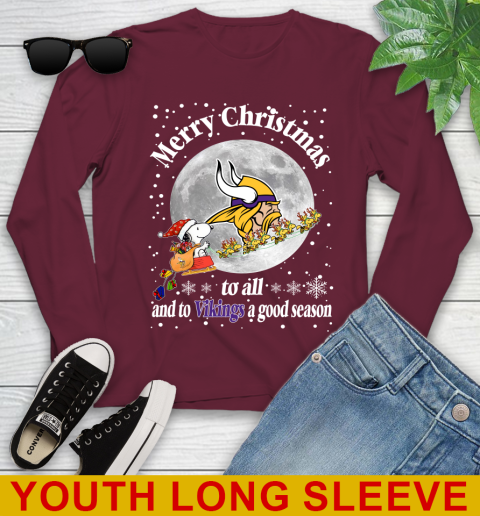 Minnesota Vikings Merry Christmas To All And To Vikings A Good Season NFL Football Sports Youth Long Sleeve 6