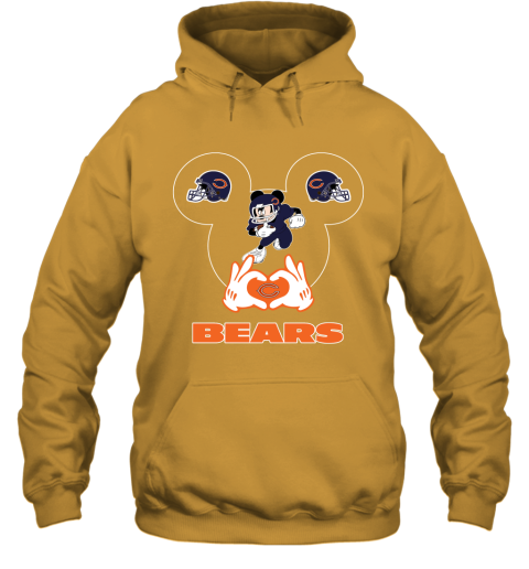 vpxj i love the bears mickey mouse chicago bears hoodie 23 front gold