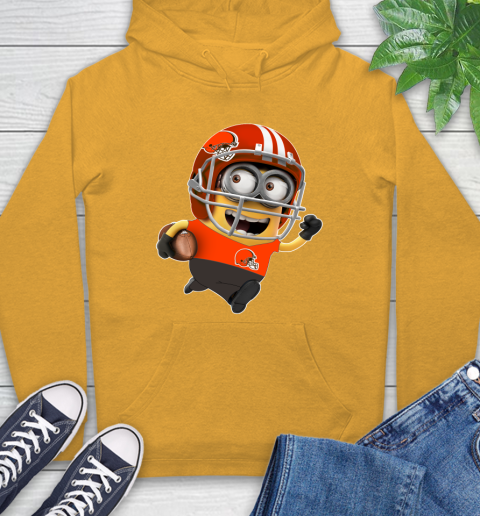 NFL Cleveland Browns Minions Disney Football Sports Hoodie 3