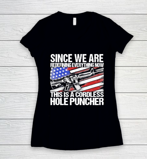 Since We Are Redefining Everything US Flag Veteran Women's V-Neck T-Shirt