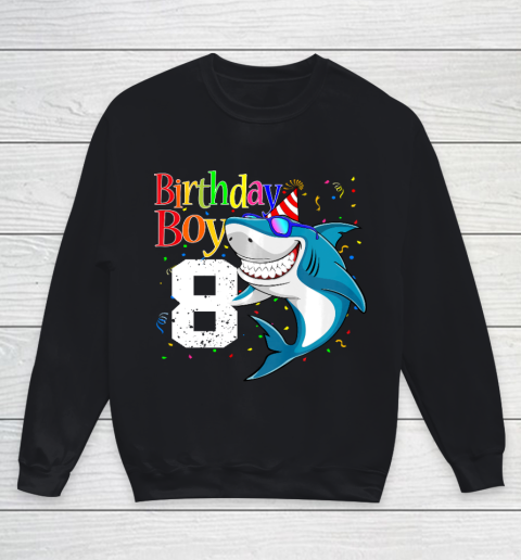 Kids 8th Birthday Boy Shark Shirts 8 Jaw Some Four Tees Boys 8 Years Old Youth Sweatshirt