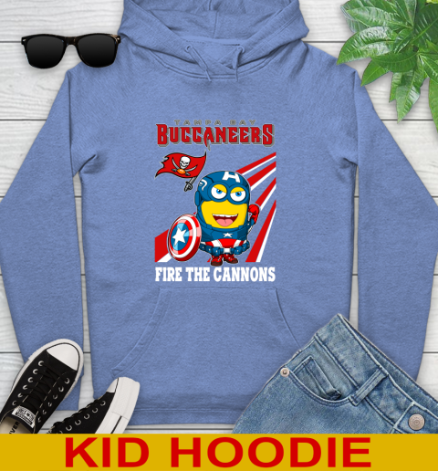 NFL Football Tampa Bay Buccaneers Captain America Marvel Avengers Minion Shirt Youth Hoodie 12