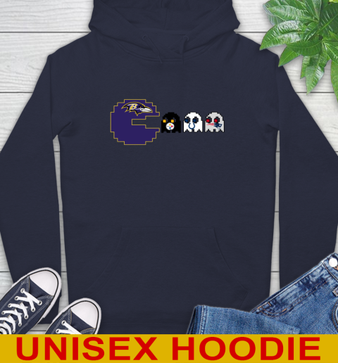 Baltimore Ravens NFL Football Pac Man Champion Hoodie 4