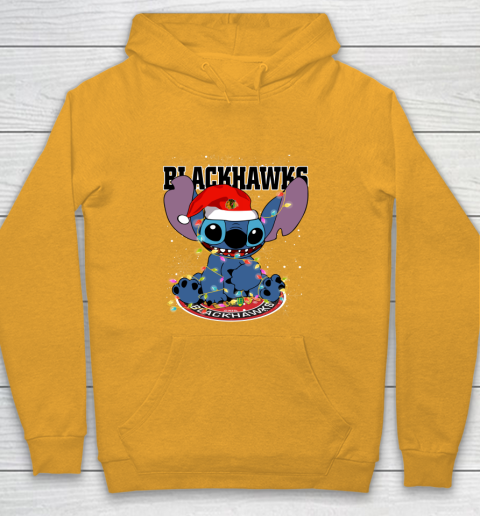 Chicago Blackhawks NHL Hockey noel stitch Christmas Youth Hoodie 2