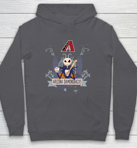 MLB Arizona Diamondbacks Baseball Jack Skellington Halloween Hoodie 4