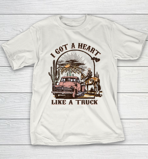 Western Sunset Cowgirl I Got A Heart Like A Truck Youth T-Shirt
