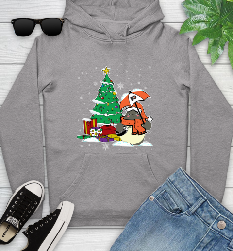 Philadelphia Flyers NHL Hockey Cute Tonari No Totoro Christmas Sports Youth Hoodie 6