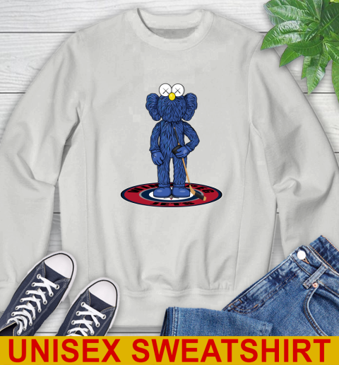 NHL Hockey Winnipeg Jets Kaws Bff Blue Figure Shirt Sweatshirt 5
