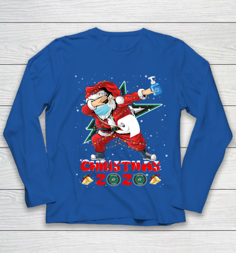 Dallas Stars Funny Santa Claus Dabbing Christmas 2020 NHL Youth Long Sleeve 7