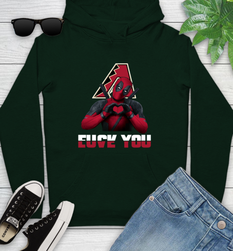 MLB Arizona Diamondbacks Deadpool Love You Fuck You Baseball Sports Youth Hoodie 14