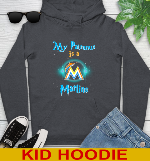 MLB Baseball Harry Potter My Patronus Is A Miami Marlins Youth Hoodie 9
