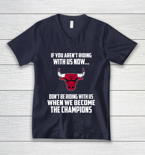 NBA Chicago Bulls Basketball We Become The Champions V-Neck T-Shirt 2