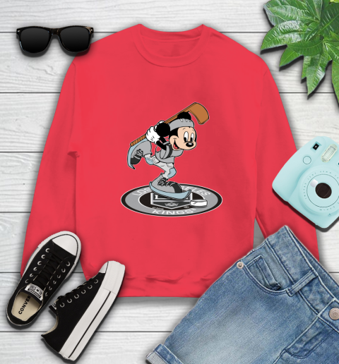 NHL Hockey Los Angeles Kings Cheerful Mickey Disney Shirt Sweatshirt 10