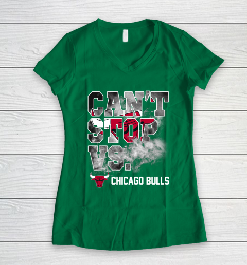 NBA Chicago Bulls Basketball Can't Stop Vs Women's V-Neck T-Shirt 3