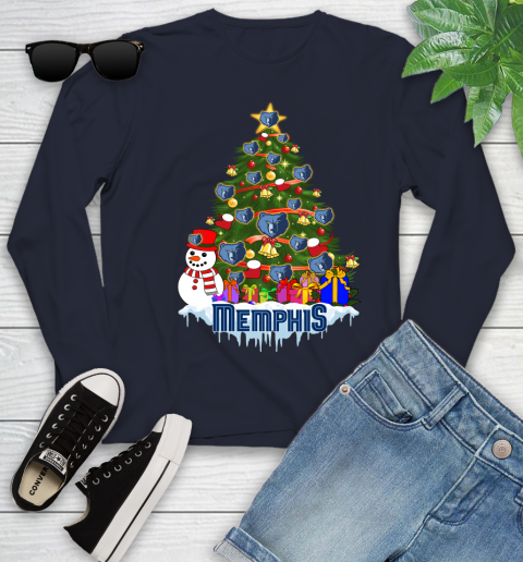 Memphis Grizzlies Merry Christmas NBA Basketball Sports Youth Long Sleeve 3