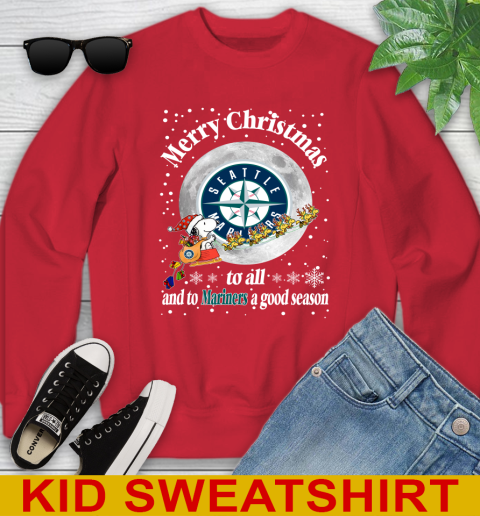 Seattle Mariners Merry Christmas To All And To Mariners A Good Season MLB Baseball Sports Youth Sweatshirt 7