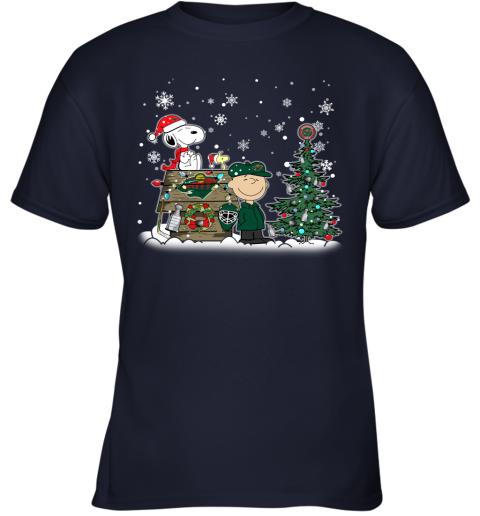NHL Minnesota Wild Snoopy Charlie Brown Christmas Hockey Super Bowl Sports AtOKFzVxYyu youth t shirt 26 95 151514 front navy