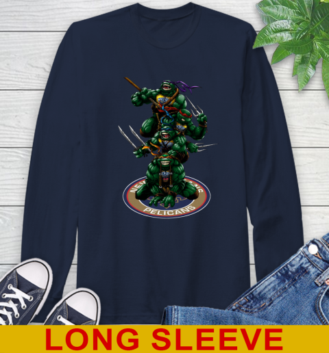 NBA Basketball New Orleans Pelicans Teenage Mutant Ninja Turtles Shirt Long Sleeve T-Shirt 4