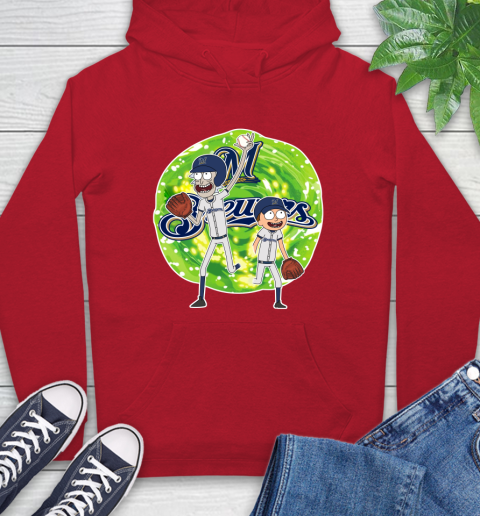 MLB Milwaukee Brewers Rick And Morty Baseball Sports Hoodie 10
