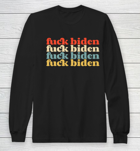 Vintage Fuck Biden Anti Biden Tee Top Womens Mens Premium Long Sleeve T-Shirt