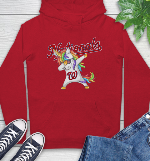 Washington Nationals MLB Baseball Funny Unicorn Dabbing Sports Hoodie 10