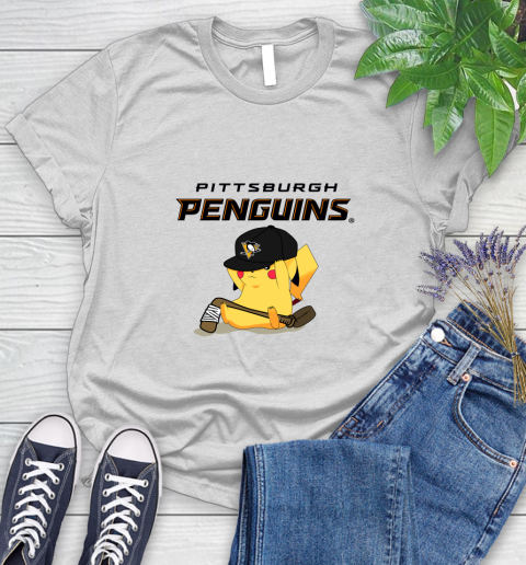 NHL Pikachu Hockey Sports Pittsburgh Penguins Women's T-Shirt