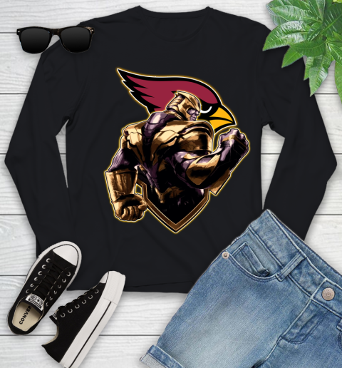 NFL Thanos Avengers Endgame Football Sports Arizona Cardinals Youth Long Sleeve 2