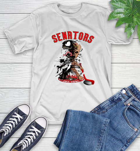 NHL Ottawa Senators Hockey Venom Groot Guardians Of The Galaxy T-Shirt