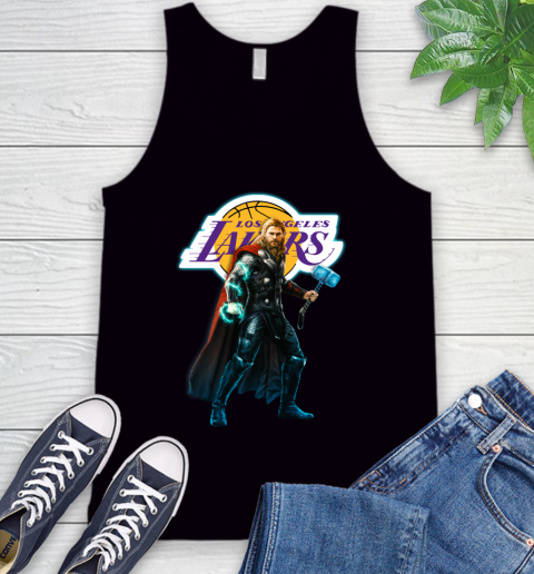 NBA Thor Avengers Endgame Basketball Los Angeles Lakers Tank Top 2