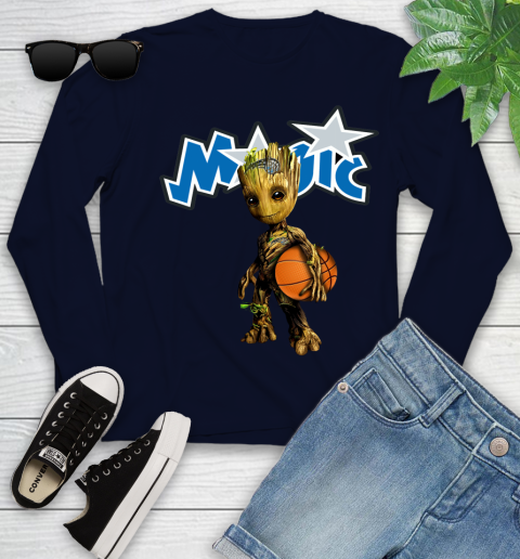 Orlando Magic NBA Basketball Groot Marvel Guardians Of The Galaxy Youth Long Sleeve 3